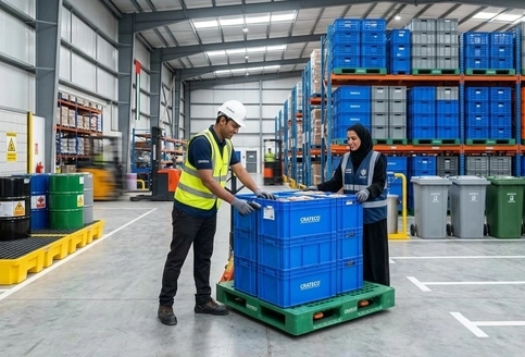 Close-up of commercial storage solution showing design, durability, and space optimization