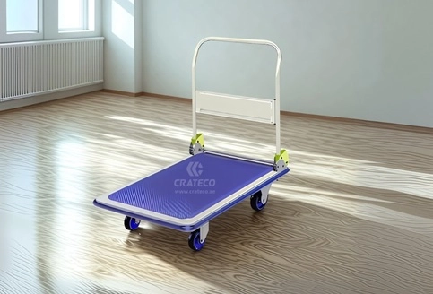 Durable platform trolley for efficient warehouse and logistics operations