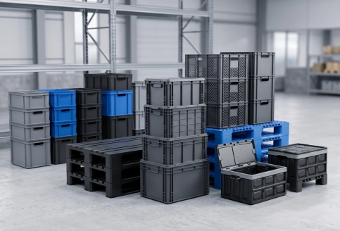 Eco-friendly reusable packaging alternatives used in UAE supply chain logistics.