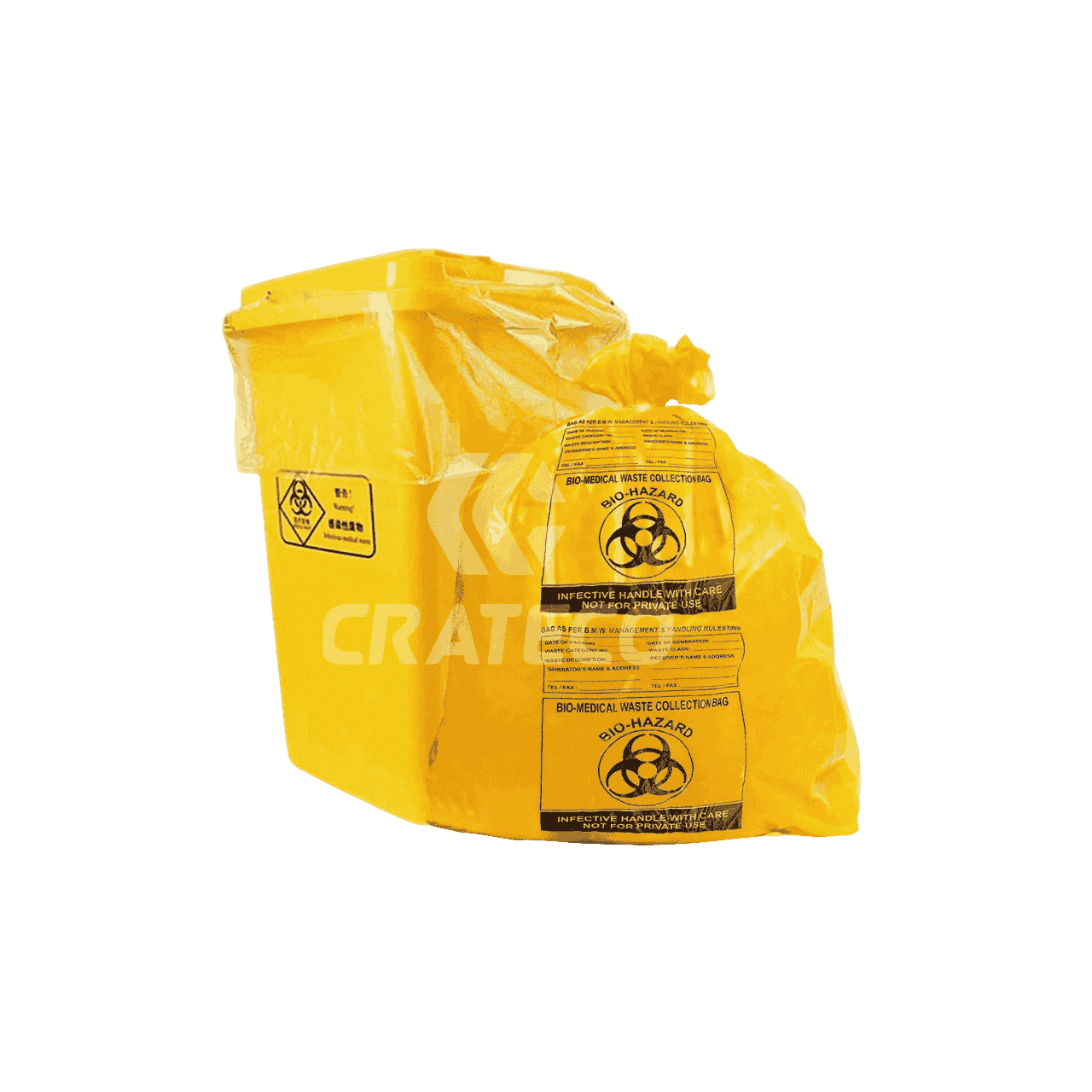 Yellow Waste Disposal Cover | Crateco Pack LLC