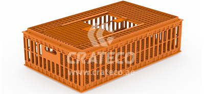 944x575x295mm Plastic Poultry Crate for Live Chicken Transport – Crateco UAE