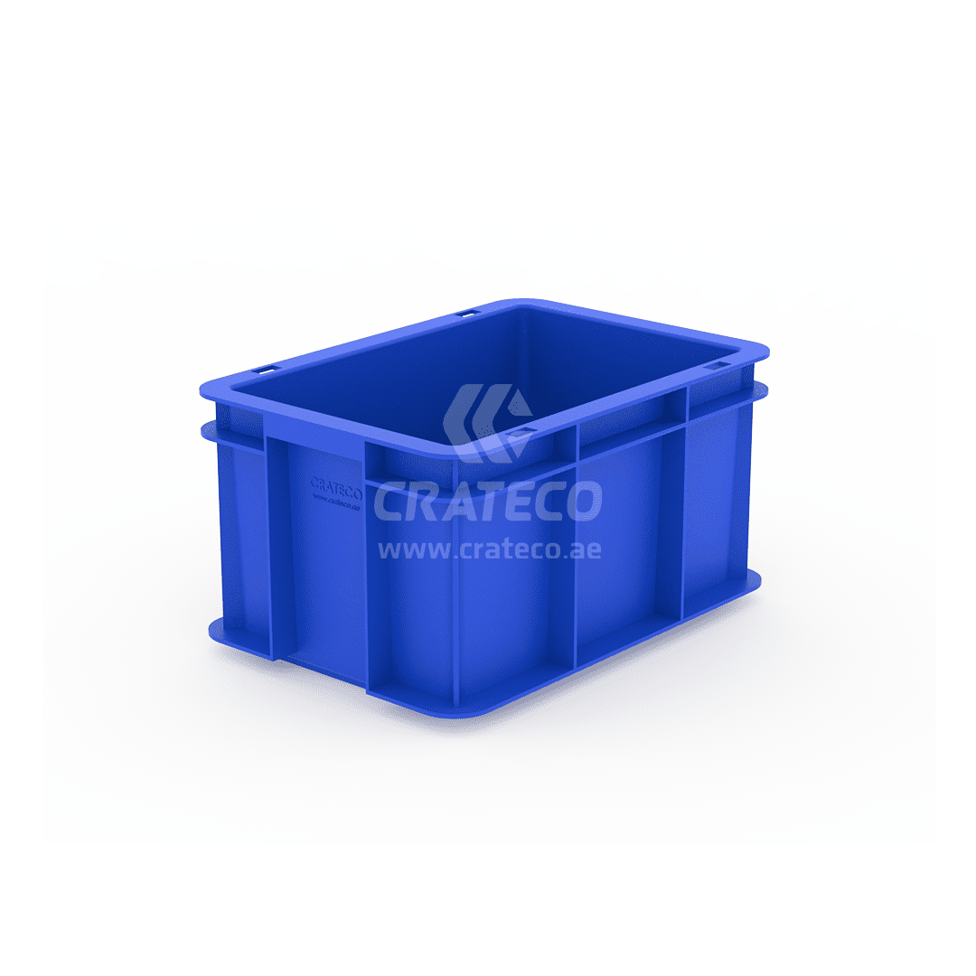 300x200x175mm Closed Plastic Crate for Secure Small Goods Storage – Crateco UAE