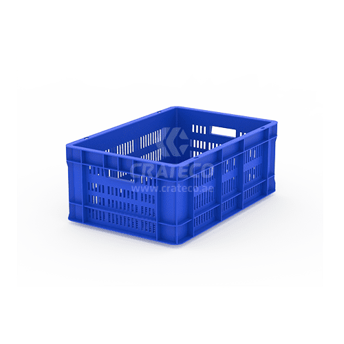 500x325x250mm Ventilated Plastic Crate for Fresh Produce and Agriculture – Crateco UAE