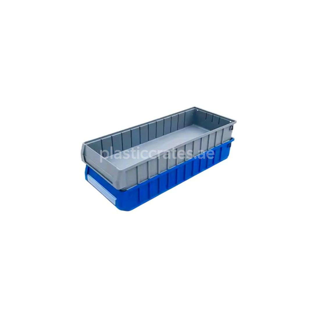 SPARE PARTS BIN NESTABLE 380 X 410 X 180 MM WITH STACKING PIN