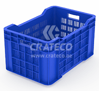 Fully Ventilated Plastic Crate 540x360x290mm – Crateco UAE