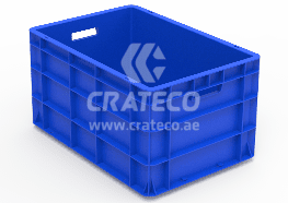 Closed Plastic Crate 600x400x325mm – Crateco UAE